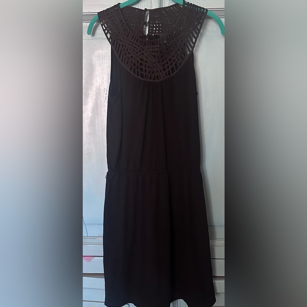 White House Black Market Black Midi Dress